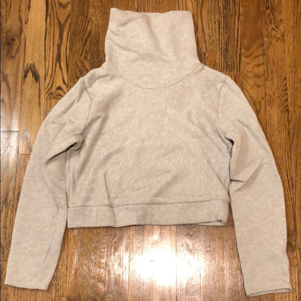 Alo Gray Crop Sweatshirt. M